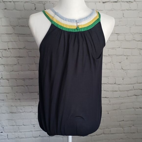 Bcbgmaxazria Navy Striped Tank Top - Picture 4 of 8
